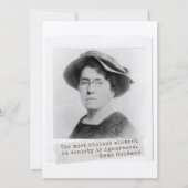 Emma Goldman Zitat - Ignoranz - Frauenaktivismus (Vorderseite)