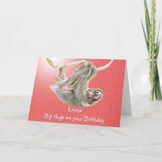 Emma, große Umarmungen auf Ihrem Geburtstag. Karte (Vorderseite)