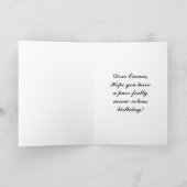 Emma Happy Birthday White Cat Card Karte (Innenseite)