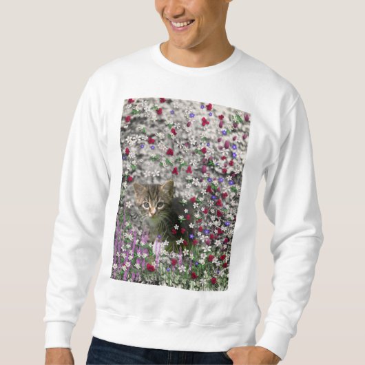 Emma in den Blumen II, kleine graue Sweatshirt (Vorderseite)