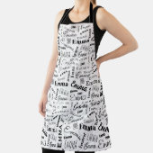 Emma Individuelle Name Schwarz-weiß Schürze (InSitu)