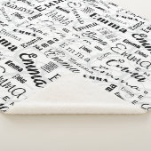 Emma Individuelle Name Schwarz-weiß Sherpadecke (3/4)