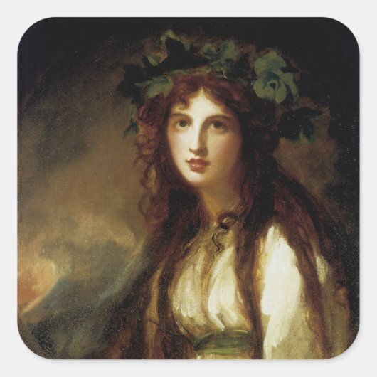 Emma, Lady Hamilton Quadratischer Aufkleber (Vorderseite)