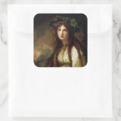 Emma, Lady Hamilton Quadratischer Aufkleber (Tasche)