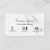 Emma Lashes 3.5" x 2.0" Visitenkarte (Rückseite)