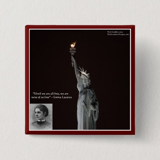 Emma Lazarus & Statue Of Liberty Gifts & Cards Button (Vorderseite)