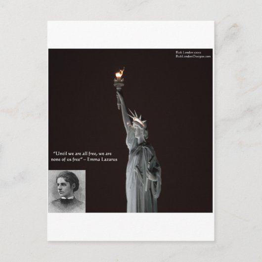 Emma Lazarus & Statue of Liberty Gifts & Cards Postkarte (Vorderseite)