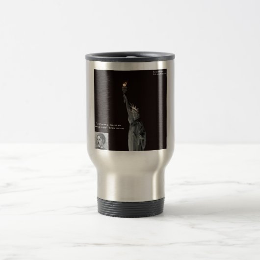 Emma Lazarus & Statue of Liberty Gifts & Cards Reisebecher (Mittel)