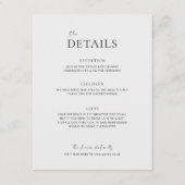 EMMA Minimalistisch Dove Gray Details Umschließung Begleitkarte (Vorderseite)