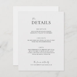 EMMA Minimalistisch Dove Gray Details Umschließung Begleitkarte