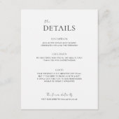 EMMA Minimalistisch Dove Gray Details Umschließung Begleitkarte (Vorderseite)