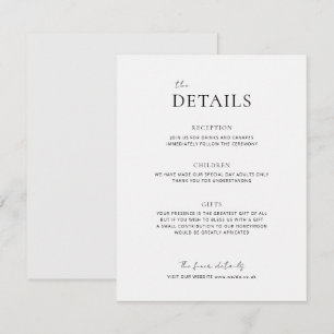 EMMA Minimalistisch Dove Gray Details Umschließung Begleitkarte