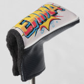 Emma mit Explosion Golf Headcover (3/4 Vorderseite)