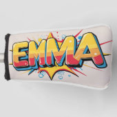 Emma mit Explosion Golf Headcover (Vorderseite)