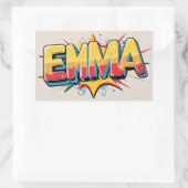 Emma mit Explosion Rechteckiger Aufkleber (Tasche)
