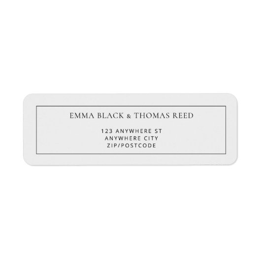 EMMA Moderne Minimalistische UAWG Rücksendeadresse (Vorne)