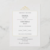 EMMA Mountain Minimalistisch Dove Gray Foil Einlad Folieneinladung (Vorderseite)