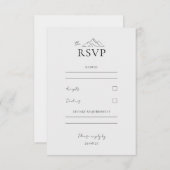 EMMA Mountain Minimalistisch Dove Gray Response Ca RSVP Karte (Vorne/Hinten)