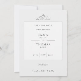 EMMA Mountain Minimalistisch Dove Gray Save the Da Date