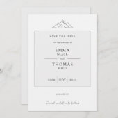 EMMA Mountain Minimalistisch Dove Gray Save the Da Save The Date (Vorne/Hinten)