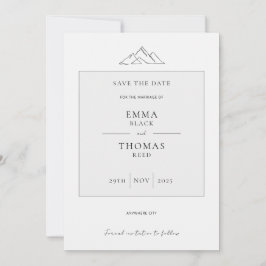 EMMA Mountain Minimalistisch Dove Gray Save the Da Save The Date