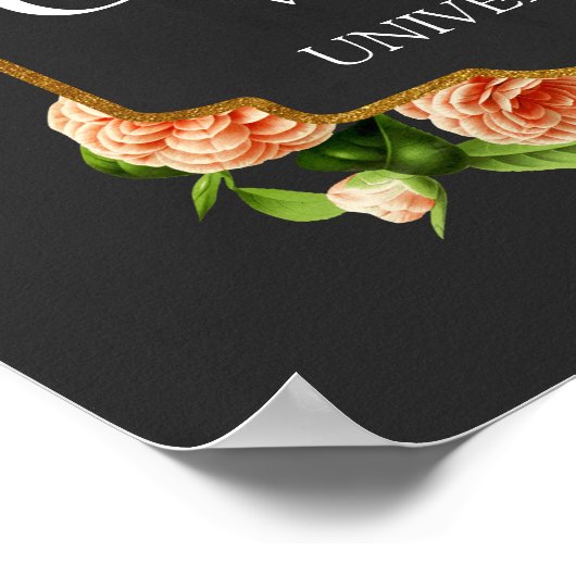 Emma Name bedeutet Royal Rose Frame Gift Poster (Ecke)