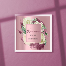 Emma Name bedeutet Royal Rose Mint Pink Poster