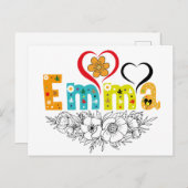 Emma Name Custom für Frau namens Emma Postkarte (Vorne/Hinten)