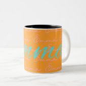 Emma Name Design Pattern Zweifarbige Tasse (VorderseiteRechts)