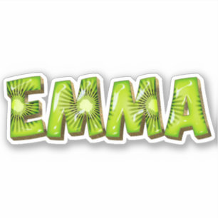 Emma Name Kiwi Design Aufkleber Sticker