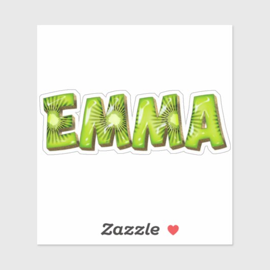 Emma Name Kiwi Design Aufkleber Sticker (Blatt)