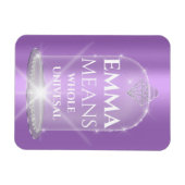 Emma Name Meaning Wedding Bridal Geburtstag Lila Magnet (Horizontal)