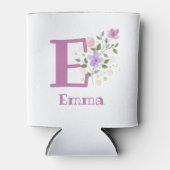 Emma Name mit floralem Design Dosenkühler (Vorderseite)