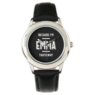 Emma Name Personalisiert Women Girl Armbanduhr
