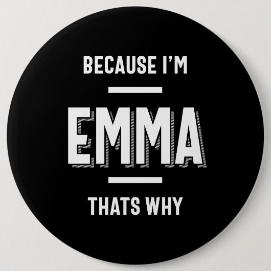 Emma Name Personalisiert Women Girl Button (Vorderseite)