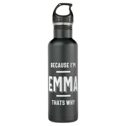 Emma Name Personalisiert Women Girl Edelstahlflasche (Vorderseite)