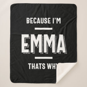 Emma Name Personalisiert Women Girl Sherpadecke