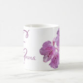 Emma-Name pink floral boho Kaffeetasse (Mittel)