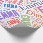 EMMA Name Textdesign Geschenkpapier (Ecke)