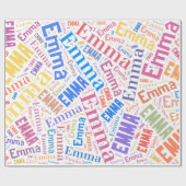 EMMA Name Textdesign Geschenkpapier (Flach)