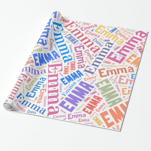 EMMA-Namenstext Geschenkpapier (Ungerollt)
