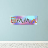 EMMA Niedlich Girl's Name Abstrakt Print Leinwanddruck (Insitu (Holzboden))