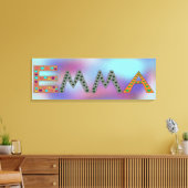EMMA Niedlich Girl's Name Abstrakt Print Leinwanddruck (Insitu (Wohnzimmer))
