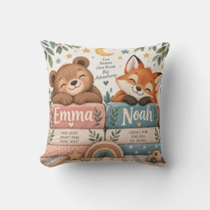 Emma Noah Woodland Bär Fuchs Kinder Kissen