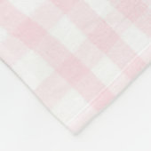Emma Personalisiert Pink Bow & Gingham Print Fleecedecke (Ecke)
