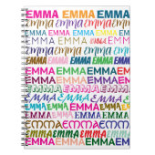 Emma Personalisierter Name Farbige Typografie Must Notizblock (Vorderseite)