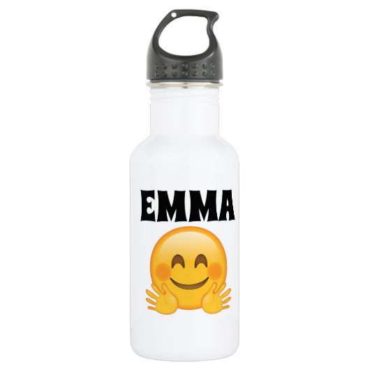 Emma- Personalized Emoji 18 oz Water Bottle  Edelstahlflasche (Vorderseite)