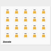 Emma- Personalized Emoji Classic Round Stickers (Blatt)