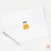 Emma- Personalized Emoji Classic Round Stickers (Umschlag)