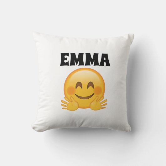 Emma- Personalized Emoji Throw Pillow Kissen (Vorderseite)